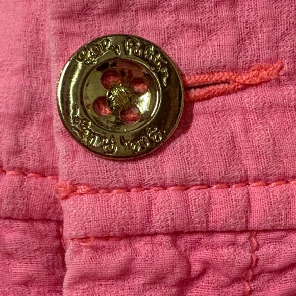 Lilly Pulitzer Walsh Hot Pink Textured Shorts Size 14 - Picture 4 of 9